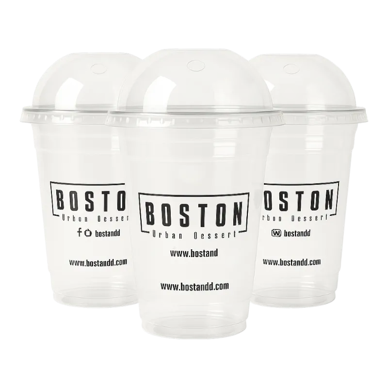 14 Oz Baskılı Pet bardak 12 Gr. İzmir Üretim