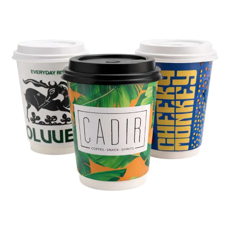 8 Oz Baskılı Double Wall Karton bardak İzmir Üretim